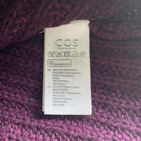 COS ribbed knit crop sweater size XS - Picture 3 of 6